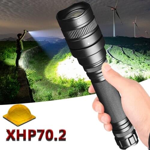 Litwod Z40 1515 CREE XHP70.2 Chip Powerful LED Tactical Flashlight Torch Zoom XHP50.2 Lantern 3800lm 2 PCS 18650 Battery 5200mah