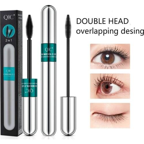 4D Eyelash Mascara Quick Dry Long Waterproof Eyelashes Extension Mascara Makeup Cosmetic Non-blooming Double-effect