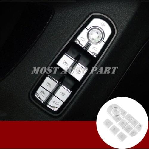Inner Door Window Switch Button Trim Cover 13pcs For Porsche Panamera 2010-2016 Car accesories interior Car Trim