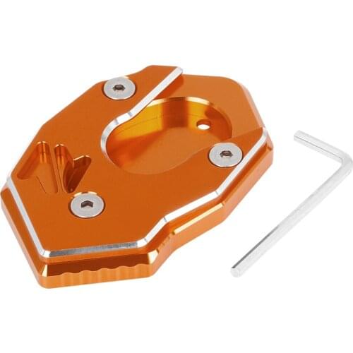 Uxcell Motorcycle CNC Side Stand Extension Pad Orange for Kawasaki Z900RS 2017-2019