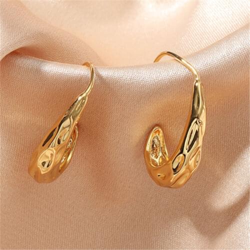 MANGOSKY 925 Silver Irregular Surface Earrings 925 Silver Auricular Needle 1 Pair For Women
