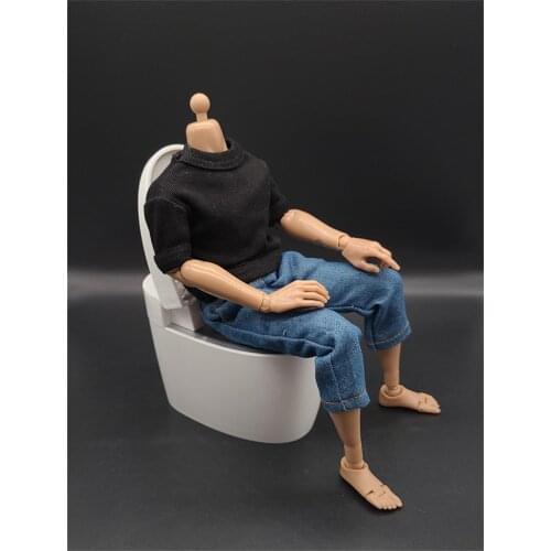 New Arrival 1/6th Model Toilet Mini Toilet Decoration For Soldier Doll Figures Collectable OB Scene Components
