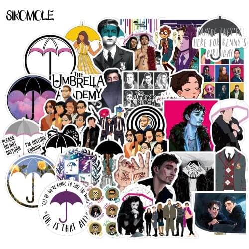 50PCS TV Series The Umbrella Academy Stickers For DIY Stationery Laptop Skateboard Motorcycle Guitar Helmet Decals Sticker F5