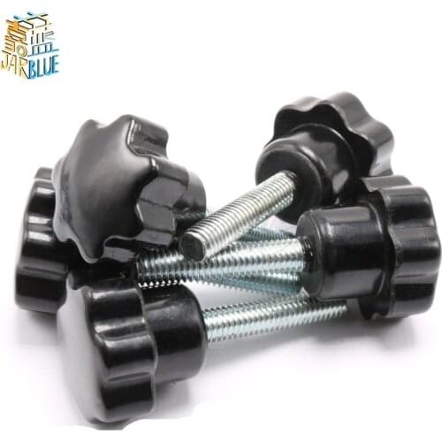 2-10Pcs M4 M5 M6 Bakelite Hand Tighten Screw Handle 25mm Star Hand Knob Tightening Screw Wood Plum Bolt threaded