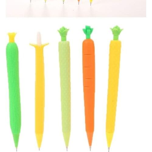 20PCs Creative Fruit Mechanical Pencil Drawing Writing Propelling Pencil Student Children Brush Plastic Material Office Supplies