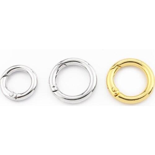 8pcs Metal Spring Gate O Ring Openable Keyring Leather Bag Belt Strap Buckle Dog Chain Snap Clasp Clip Trigger Luggage Leatherc