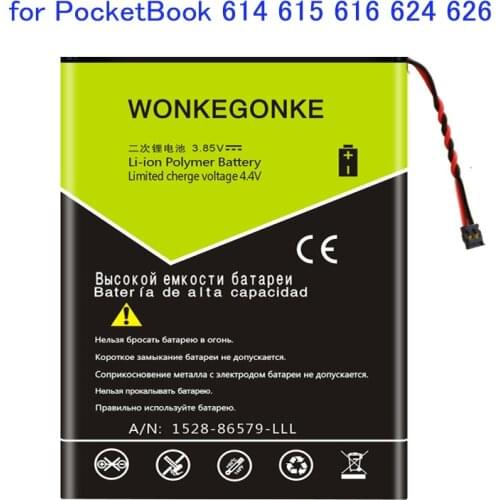 With Connect the head battery 3.7V 1800mAh FOR E-BOOK PocketBook 614 615 616 624 626 Digma E628 R657 R659 battery