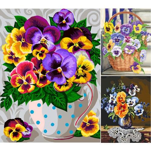 DIY 5D Diamond Painting Flowers Full square Cross stitch Diamond Embroidery Flower Mosaic Picture of Rhinestones Home Decor Gift