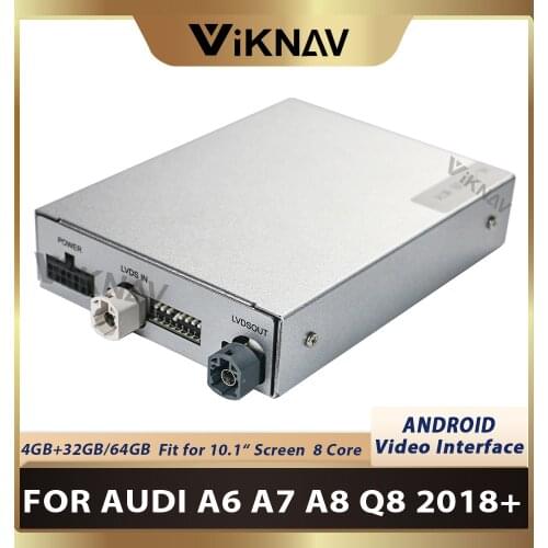 Android 9.0 Car Multimedia Video Interface GPS Navigation box For-Audi A6 A7 A8 Q8 2018+ Wi-Fi BT USB