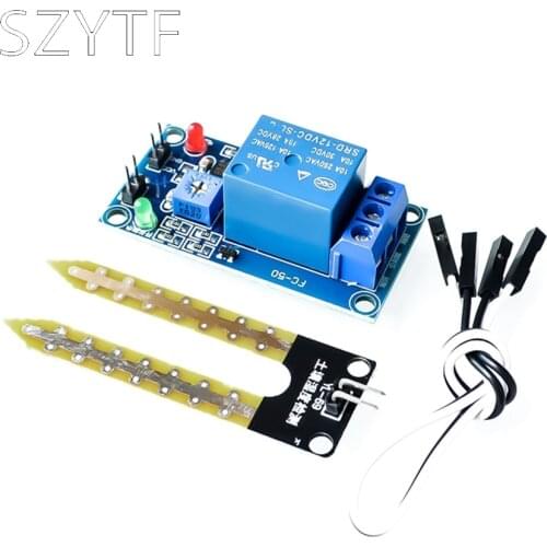 Soil moisture sensor 12V relay control module is lower than the humidity automatic watering start switch