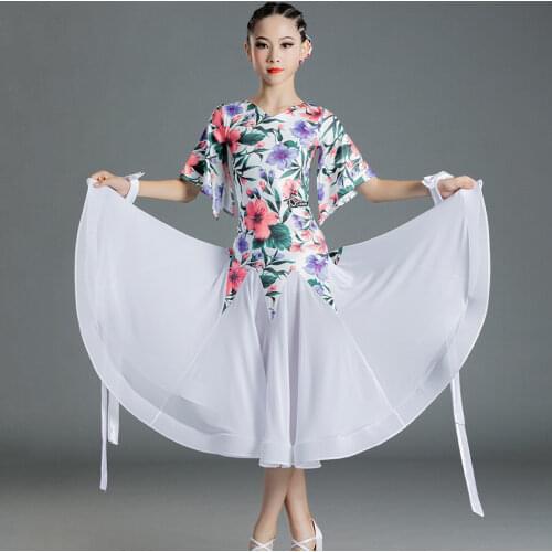 ChildrenS Modern Dance Skirt New Competition Clothes National Standard Dance Dance Clothes Lake Blue Big Swing Dress DN8276