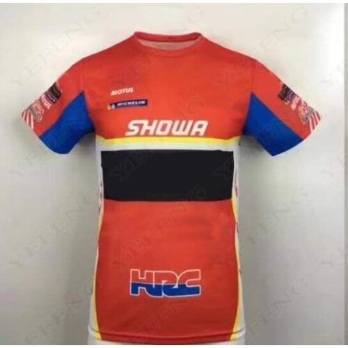 New Motocross Red Black T-Shirt For Honda HRC Moto Gp Car Fan Racing Motorcycle Bike Riding Cycling Breathable T-shirt