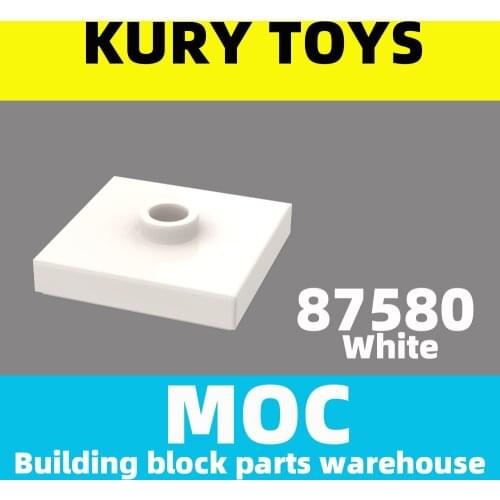 Kury Toys DIY MOC For 87580 Building block parts For Plate, Modified 2 x 2 with Groove and 1 Stud in Center (Jumper)