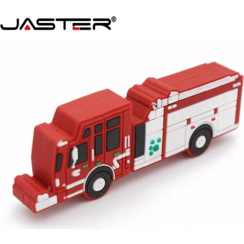 JASTER pendrive fire truck usb flash drive pen drive car toy u disk 4GB 8GB 16GB 32GB 64GB flash memory sticks free shipping