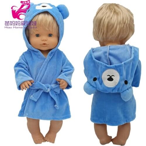 16 Inch Nenuco Doll Hooded Fur Bathrobe Ropa Y Su Hermanita 40 Cm Baby Doll Toy Clothes