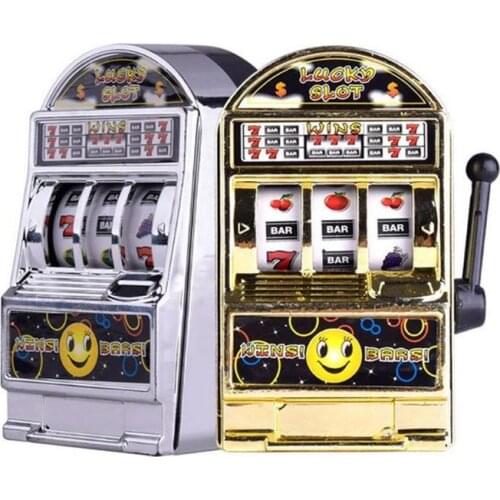 Mini Palm Slot Machine Toy Unisex One-arm Bandit Toy Decompressed Money Box Toy Kid Casino Jackpot Fruit Fun Toy Gift