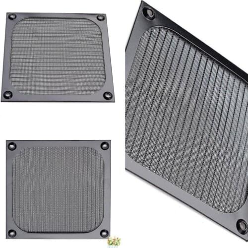 Multi-Functional 120x120mm Black Stainless Steel PC Case Fan Cooler Computer Mesh Dust Filter Dustproof Case Cover