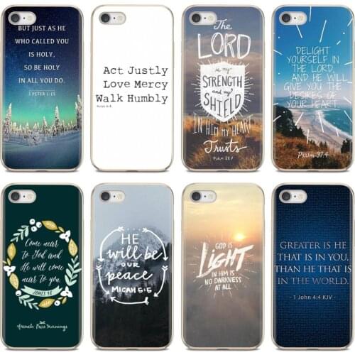 For Samsung Galaxy J1 J2 J3 J4 J5 J6 J7 J8 Plus 2018 Prime 2015 2016 2017 EU Christian Jesus psalm bible verse Soft Cover