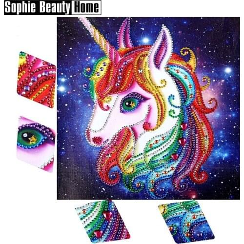 New Sale 5d Diy Diamond Painting Cartoon Picture Of Rhinestone Special Shaped Round Diamond Embroidery Home Decor 24x24cm LP8019