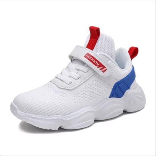 2021 Spring Autumn New Kids Shoes Boys Fashion Mesh Sneaker Breathable Lightweight and Comfortable Pure Color Childrens Casual