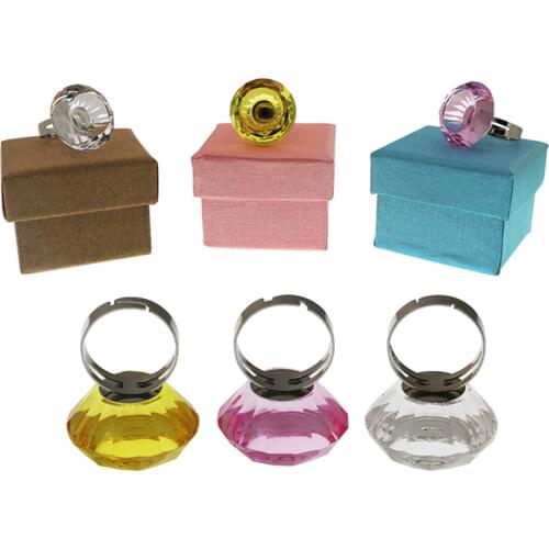 New Fake Eyelash Extension Crystal Glass Adhesive Glue Ring Cup Holder Pallet Makeup Tool Holder for Eyelash Extension Pigment