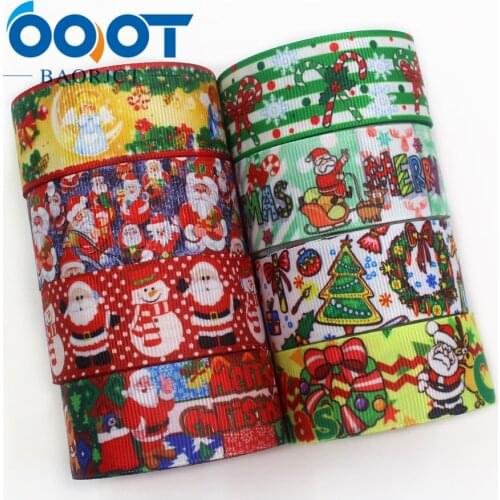 OOOT BAORJCT I-19713-15,25mm,10yards Christmas series Cartoon grosgrain ribbons,bow cap accessories and decorations,DIY material