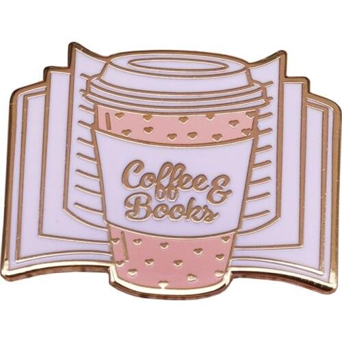 Share with the world your devotion to reading and caffeine by donning this Brooch