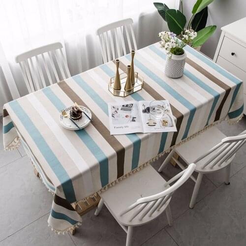 Table Cloth for Rectangular Table Linen Tablecloth with Embroidery Household Items Table Cloths for Wedding Home Tea Table Cloth