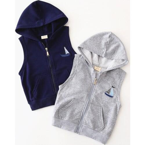 SMGSLIB Childrens Vest 2021spring autumn thick cotton knitted vest boys and girls cartoon cardigan coat baby jacket kids vests