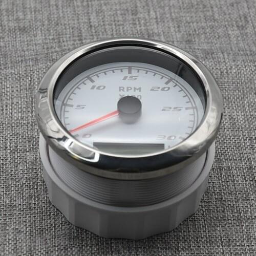 Waterproof Tachometer 85MM Tacho Gauge 3000 RPM Tachometer With LCD Hourmeter for Marine Boat Yacht Pointer Tacho Red Backlight