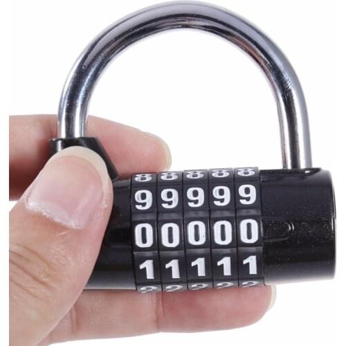 4/ 5 Digit Password Safety Lock Zinc Alloy Combination Lock Travel Security Safely Code Lock Combination Padlock Wide Shackle