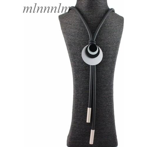 Office Lady Necklaces For Women Neck Jewelry Vintage White Rubber Necklace Handmade Collars Long Summer Jewelry