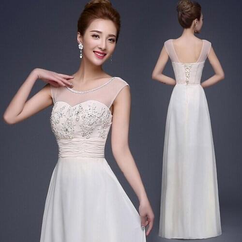 Free shipping fashion women ladies 2021 New simple chiffon girls formal long Bridesmaid Dresses a line floor length dresses