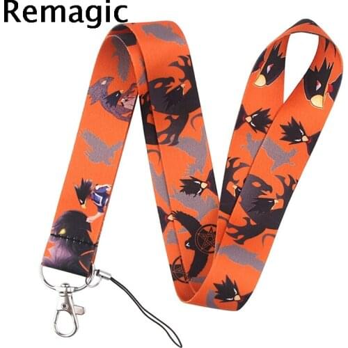 20pcs My Hero Academia Lanyard Keys Phone Holder Funny Neck Strap With Keyring ID Card DIY Animal webbings ribbons Hang Rope