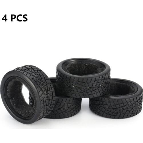 4pcs 1/10 Medium Grain Drift RC On-road Car Tyre Rubber Tire Tyre For Traxxas HPI Kyosho Racing HSP Wheels