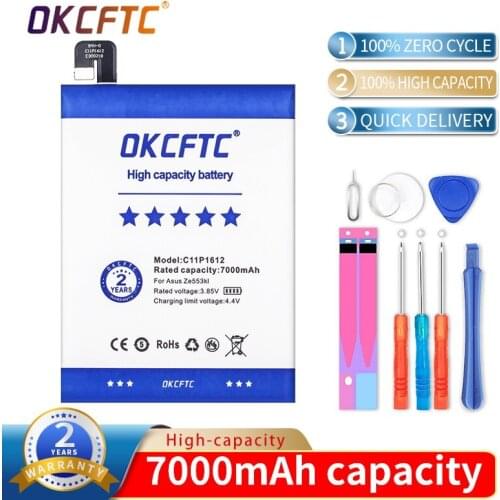 OKCFTC 7000mAh C11P1612 Battery for Asus ZE553KL, ZenFone 3 Zoom, ZenFone 3 Zoom Dual SIM LTE, Zenfone 3 Zoom Z01HDA