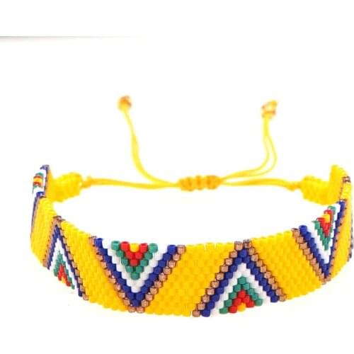 Miyuki Beaded Accessories Rice Bead Bracelet Female Personality Geometric Beaded Bracelets Bohemian Handmade Woven Jewelry