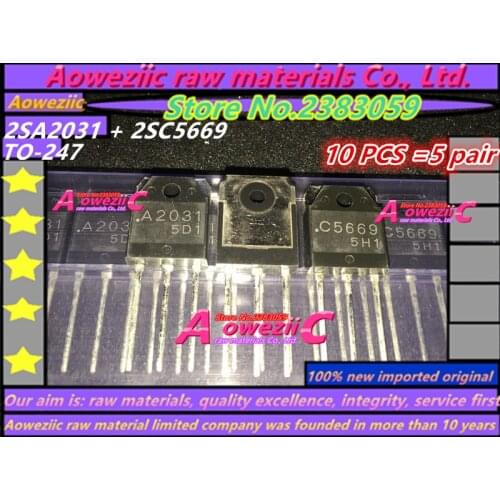 Aoweziic 100% new imported original 2SA2031 2SC5669 A2031 C5669 TO-247 power transistor 230V/250V 15A