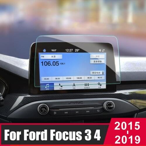 For Ford Focus 3 4 MK3 MK4 2015-2019 2020 Tempered Glass Car Navigation Screen Protector Touch Display Screen Film Anti Scratch