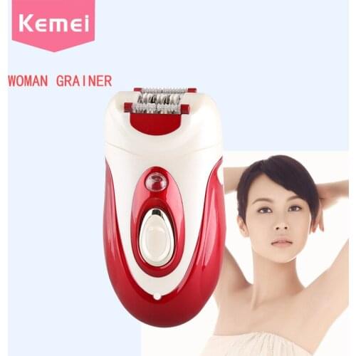 KEMEI 3 in1 Electric Epilator Women Depiladora Rechargeable Red Lady Shaver Epilation Visage Femme Body Feminino bikini trimmer