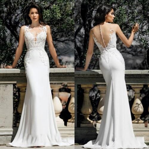 Faiokaver Sleeveless Wedding Dresses