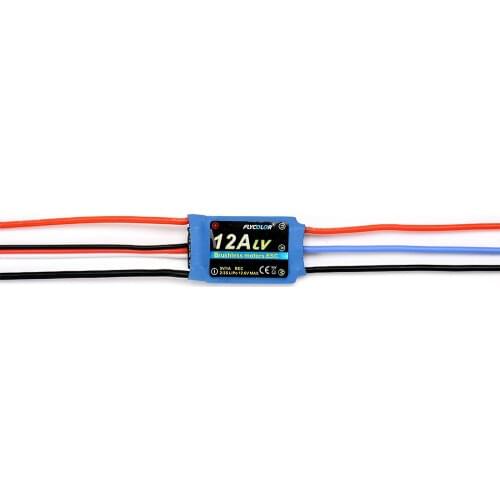 FATJAY Flycolor 12A RC aircraft brushless ESC 2-3S BEC switch mode hobby model part accessories electronic speed control