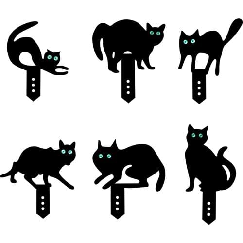 2D Cat Shape Figure Ground Garden Decor Accessories Cats Acrylic Statue For Garden Outdoor Lawn Home Decoration Drop Shipping