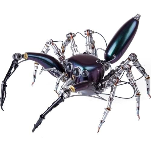 Finished ) Steampunk Animals Mechanical Model 3D Metal Assembled Crafts Ornaments Gift Home Decor - Tapinauchenius Violaceus