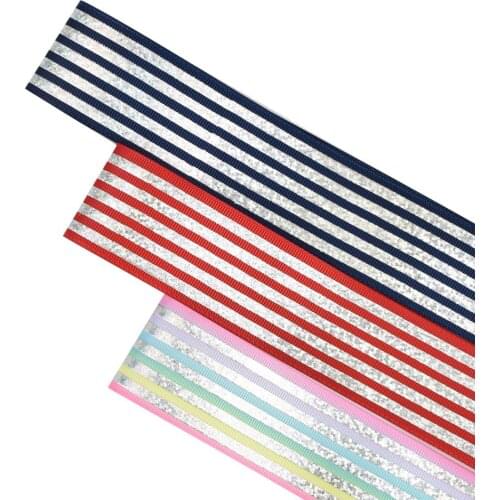 HSDRibbon Free Shipping 38mm 1-1/2inch hsd-design custom Silver streak Pattern on Grosgrain Ribbon