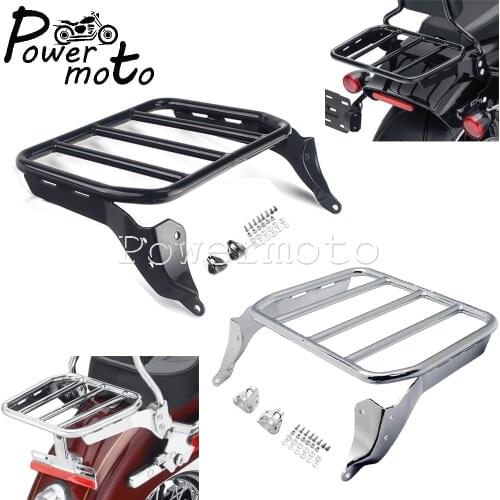 Detachable Two Up Luggage Rack Sissy Bar Bracket w/ Mounting Hardware Kits For Harley Fat Boy FLFB Breakout 114 FXBR FLFBS FXBRS