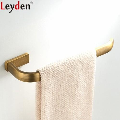 Leyden Antique Solid Brass Wall Mounted Towel Ring Lavatory Towel Rack Holder Towel Hanger For Bathroom Accessories