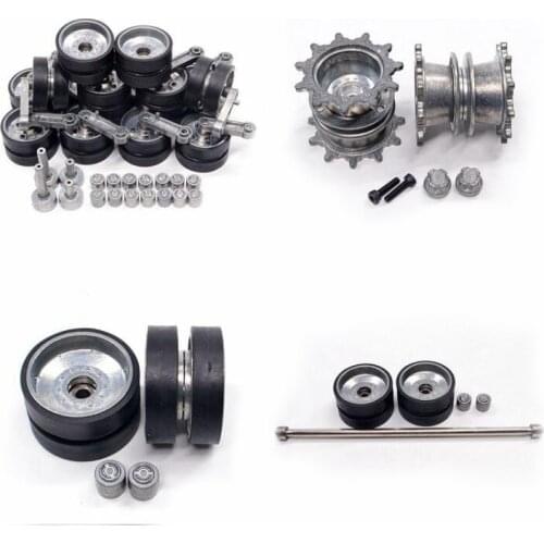 Metal Drive/Guide/Road Wheels Tires Spare Parts Fitting for Heng Long 1/16 American M1A2 Tank 3918-1