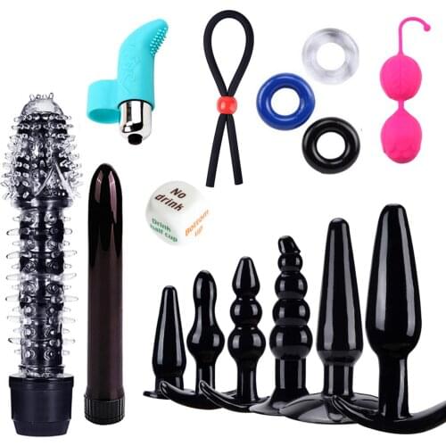Sex Toys Set For Women Men Couples Silicone Sex Tools Anal Plug Vibrator Butt Plug Sexual Excitement Bdsm Bondage Set