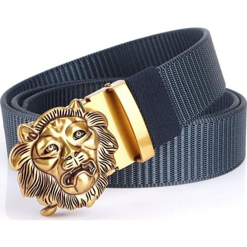 New Wild Canvas Outdoor Automatic Buckle Belt Jeans Belt Zinc Alloy Mens Quick-drying Nylon Belt Width Buckle Length Style